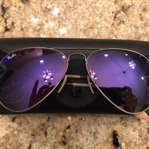 Ray-Ban Accessories - RAY BAN AVIATOR LILAC MIRROR FLASH LENS SUNGLASSES Ray-Ban Accessories - RAY BAN AVIATOR LILAC MIRROR FLASH LENS SUNGLASSES